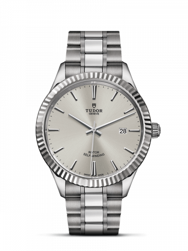 Tudor Style 41 Stainless Steel / Fluted / Silver / Bracelet M12710-0001