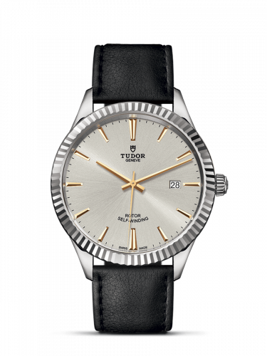 Tudor Style 41 Stainless Steel / Fluted / Silver / Strap M12710-0023