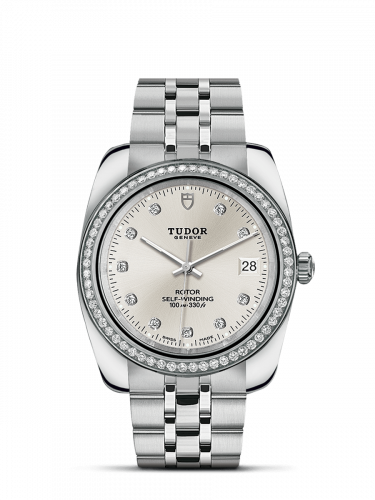 Tudor Classic 38 Stainless Steel / Diamond / Silver-Diamond / Bracelet M21020-0005