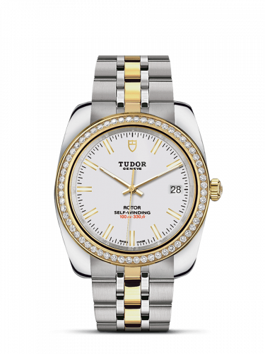 Tudor Classic 38 Stainless Steel / Yellow Gold / Diamond / White / Bracelet M21023-0007