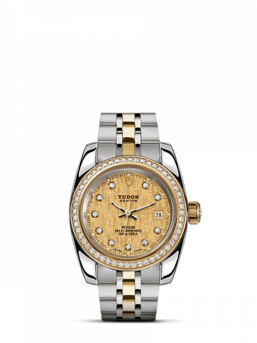 Tudor Classic 28 Stainless Steel / Yellow Gold / Diamond / Champagne-Diamond / Bracelet M22023-0012