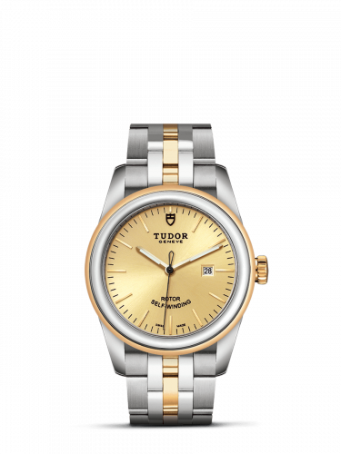 Tudor Glamour Date 31 Stainless Steel / Yellow Gold / Champagne / Bracelet M53003-0005