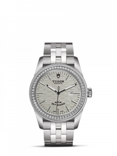 Tudor Glamour Date 31 Stainless Steel / Diamond / Jacquard Silver / Bracelet M53020-0001