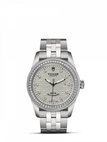 Tudor Glamour Date 31 Stainless Steel / Diamond / Jacquard Silver-Diamond / Bracelet M53020-0002
