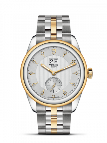 Tudor Glamour Double Date Stainless Steel / Yellow Gold / Silver-Diamond / Bracelet M57103-0005