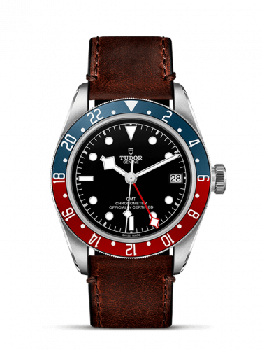 Tudor Heritage Black Bay GMT Stainless Steel / Black / Pepsi / Leather 79830RB-0002