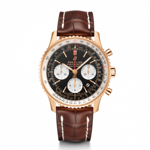 Breitling Navitimer 1 B01 Chronograph 43 Red Gold / Black / Croco / Pin RB0121211B1P1