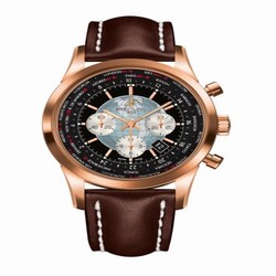 Breitling Transocean Chronograph Unitime Red Gold / Black / Calf RB0510U4.BB63.443X