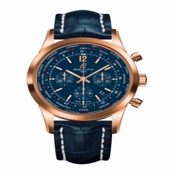Breitling Transocean Chronograph Unitime Pilot Red Gold / Blue / Croco RB0510V1.C880.746P