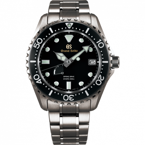 Grand Seiko Spring Drive 200 m Diver's Titanium / Black / Bracelet SBGA231