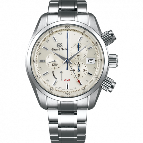 Grand Seiko Spring Drive Chronograph Stainless Steel / Silver / Bracelet SBGC201