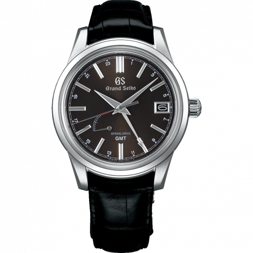 Grand Seiko Spring Drive GMT Stainless Steel / Black / Strap SBGE227