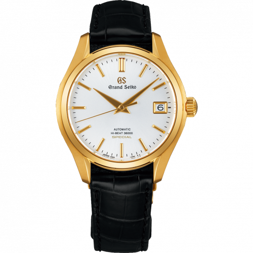 Grand Seiko Automatic Hi Beat 36000 Special Yellow Gold / White / Strap SBGH220