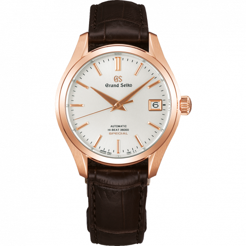 Grand Seiko Automatic Hi Beat 36000 Special Pink Gold / White / Strap SBGH222