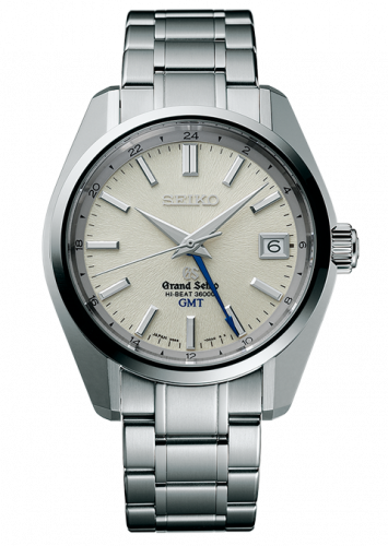 Grand Seiko Automatic GMT Stainless Steel / Cream / Bracelet SBGJ001