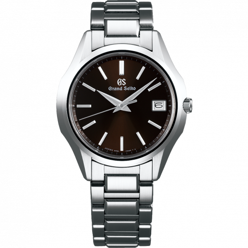 Grand Seiko Quartz Date Stainless Steel / Black / Bracelet SBGV237