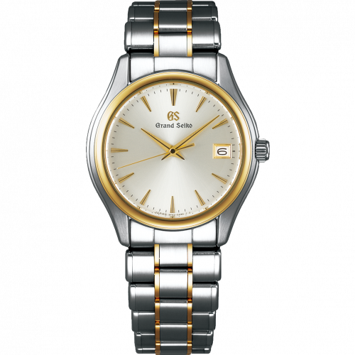 Grand Seiko Quartz Date Stainless Steel / Yellow Gold / Silver / Bracelet SBGX202