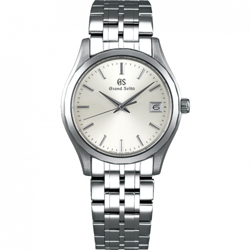 Grand Seiko Quartz Date White Gold / Silver / Bracelet SBGX219
