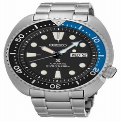 Seiko Prospex Diver Turtle Stainless Steel / Black / Bracelet / Batman SRP787 