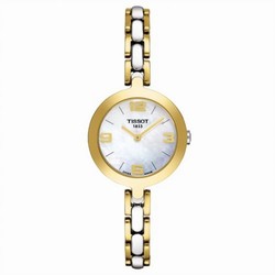 Tissot Flamingo Yellow Gold PVD / MOP / Strap T003.209.22.117.00