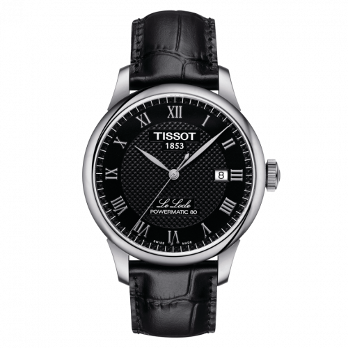 Tissot Le Locle Powermatic 80 39.3 Stainless Steel / Black / Strap T006.407.16.053.00