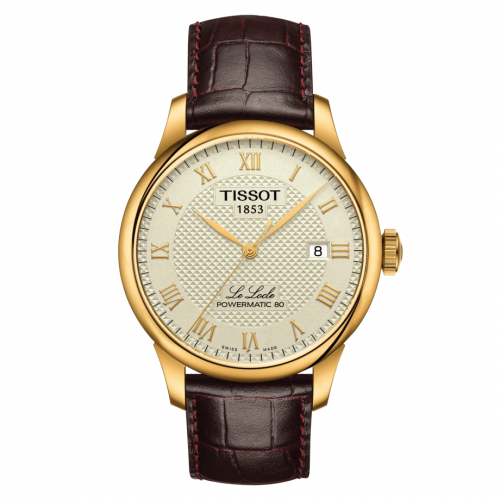 Tissot Le Locle Powermatic 80 39.3 Yellow Gold PVD / Ivory / Strap T006.407.36.263.00