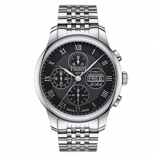 Tissot Le Locle 42.3 Valjoux Chronograph Stainless Steel / Black / Bracelet T006.414.11.053.00