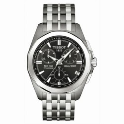 Tissot PRC 100 Chronograph Quartz 41.3 Titanium / Black / Bracelet T008.417.44.061.00