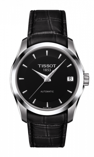 Tissot Couturier Automatic Ladies Black / Strap T035.207.16.051.00