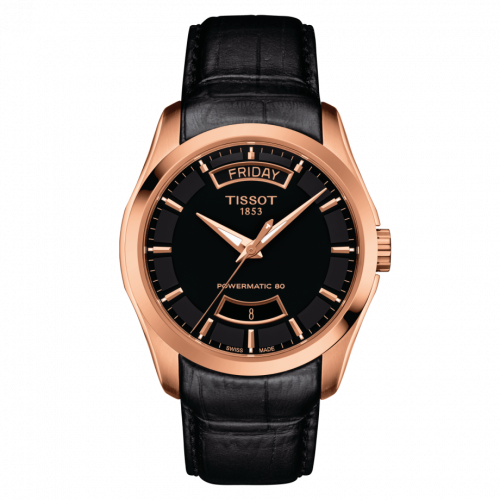 Tissot Couturier Powermatic 80 39 Rose Gold PVD / Black / Strap T035.407.36.051.01