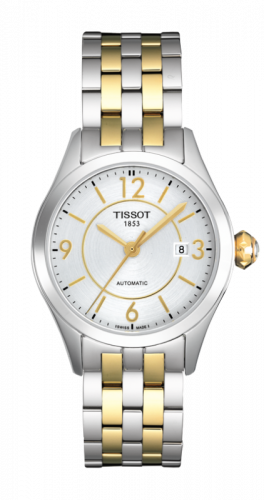 Tissot T-One Automatic 28 Stainless Steel / Yellow Gold PVD / Bracelet T038.007.22.037.00