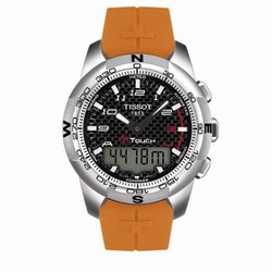 Tissot T-Touch II Orange Rubber Carbon T047.420.47.207.01