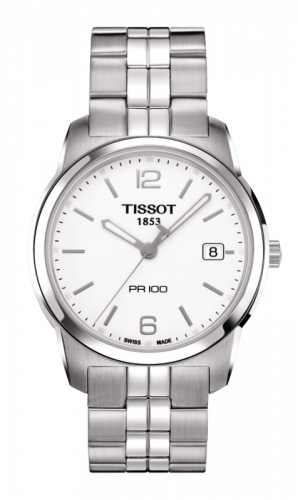 Tissot PR 100 Quartz 38 Stainless Steel / White / Bracelet T049.410.11.017.00