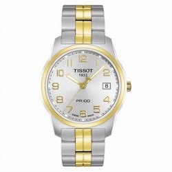 Tissot PR 100 Quartz 38 Stainless Steel / Yellow Gold PVD / Silver / Bracelet T049.410.22.032.01