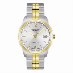 Tissot PR 100 Quartz 38 Stainless Steel / Yellow Gold PVD / Silver / Bracelet T049.410.22.037.01