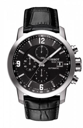 Tissot PRC 200 Automatic Chronograph Black Leather T055.427.16.057.00