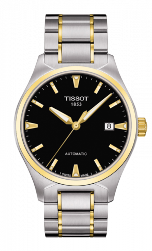 Tissot T-Tempo Automatic Stainless Steel / Yellow Gold PVD / Ivory / Bracelet T060.407.22.051.00