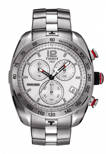 Tissot PRS 330 Quartz Chronograph 44 Stainless Steel / Silver / Bracelet T076.417.11.037.00