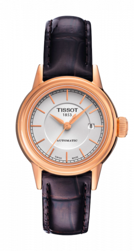 Tissot Carson Automatic 29.5 Rose Gold PVD / Silver / Strap T085.207.36.011.00