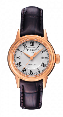 Tissot Carson Automatic 29.5 Rose Gold PVD / Silver / Strap T085.207.36.013.00
