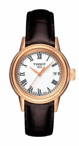 Tissot Carson Quartz 29.7 Rose Gold PVD / White / Strap T085.210.36.013.00