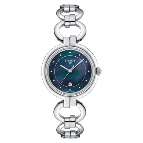 Tissot Flamingo Stainless Steel / Black MOP / Bracelet T094.210.11.126.00