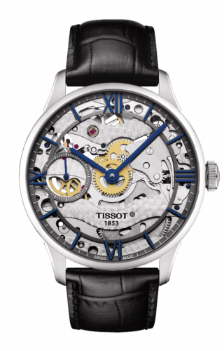 Tissot Chemin des Tourelles 42 Stainless Steel / Skeleton / Strap T099.405.16.418.00