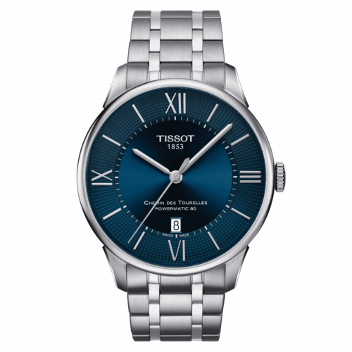 Tissot Chemin Des Tourelles Powermatic 80 42 Stainless Steel / Blue / Bracelet T099.407.11.048.00