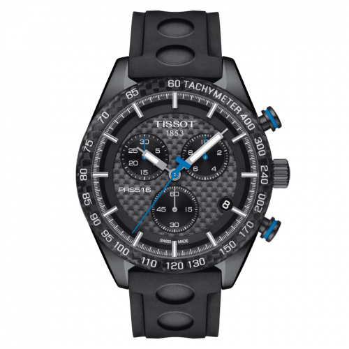 Tissot PRS 516 Chronograph Quartz PVD / Carbon / Strap T100.417.37.201.00