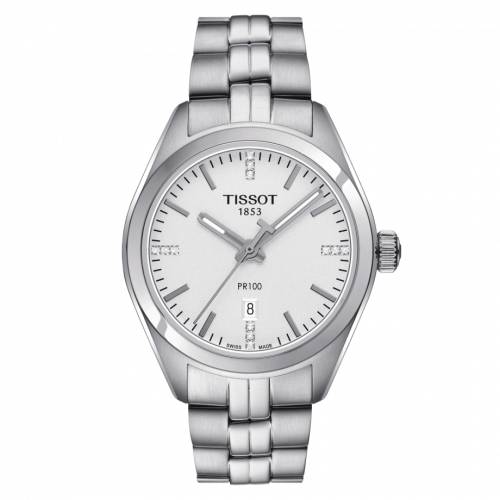 Tissot PR 100 Quartz 33 Stainless Steel / Silver / Bracelet T101.210.11.036.00
