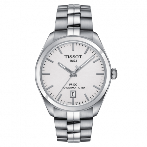 Tissot PR 100 Powermatic 80 39 Stainless Steel / Silver / Bracelet T101.407.11.031.00