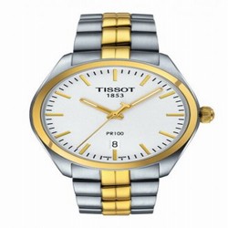 Tissot PR 100 Quartz 39 Stainless Steel / Yellow Gold PVD / Silver / Bracelet T101.410.22.031.00