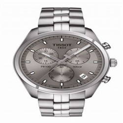 Tissot PR 100 Chronograph Quartz 41 Stainless Steel / Silver / Bracelet T101.417.11.071.00