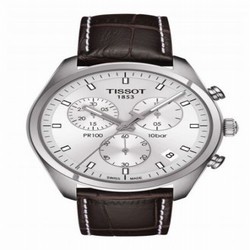 Tissot PR 100 Chronograph Quartz 41 Stainless Steel / Silver / Strap T101.417.16.031.00
